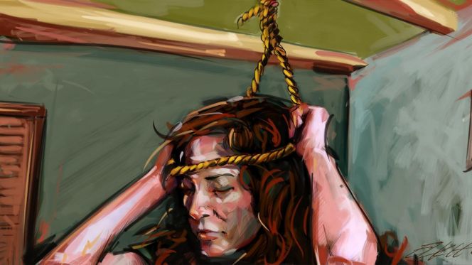 انتحار امرأة شنقا انتحار امرأة شنقا