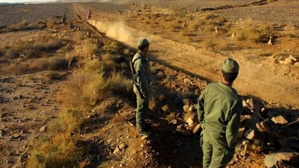 عناصر من الجيش في الحدود بين المغرب والجزائر عناصر من الجيش في الحدود بين المغرب والجزائر