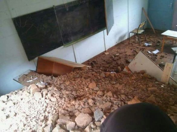 انهيار مدرسة بتارودانت 1 انهيار مدرسة بتارودانت 1