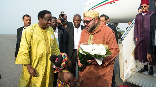 Arrivée Mohammed VI Ghana Arrivée Mohammed VI Ghana