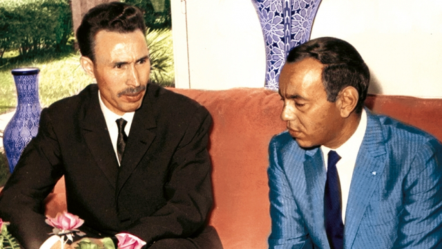 Le roi Hassan II et le président algérien Houari Boumédiène. / Ph. DR