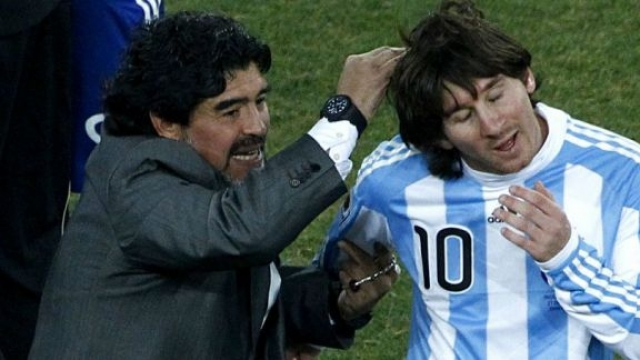 Messi et Marodona Messi et Marodona
