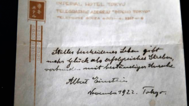 Note manuscrite Einstein Note manuscrite Einstein