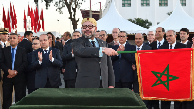 Roi Mohammed VI Inauguration Tram Tramway Rabat Roi Mohammed VI Inauguration Tram Tramway Rabat