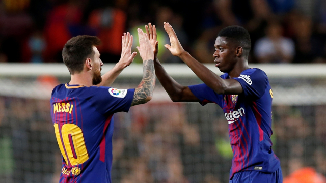 Dembélé et Messi Dembélé et Messi