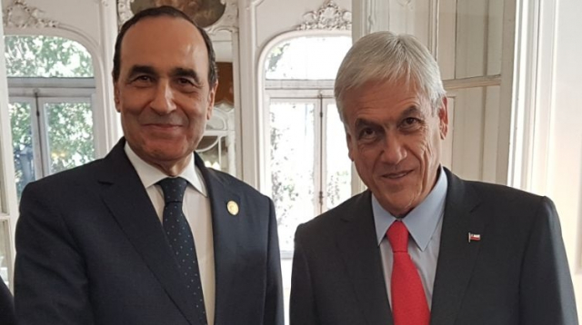 Habib El Maki et le nouveau président du Chili Sebastien Piñera Habib El Maki et le nouveau président du Chili Sebastien Piñera