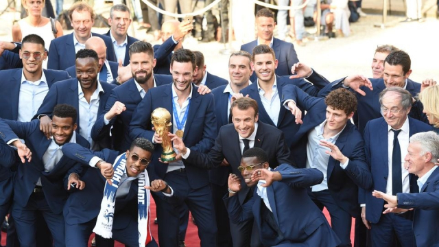 Macron et les champions du Monde Macron et les champions du Monde