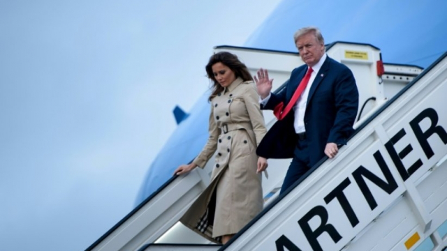 Trump arrive à Bruxelles Trump arrive à Bruxelles
