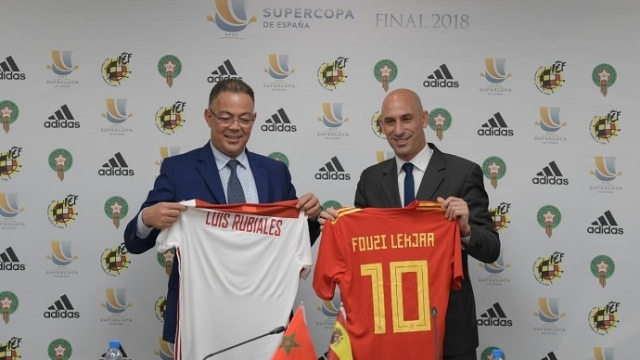 Fouzi Lekjaa et Luis Rubiales Fouzi Lekjaa et Luis Rubiales