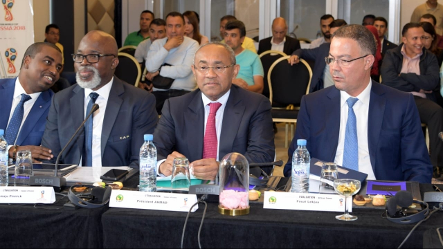 Ahmad Ahmad et Fouzi Lekjaa CAF Ahmad Ahmad et Fouzi Lekjaa CAF