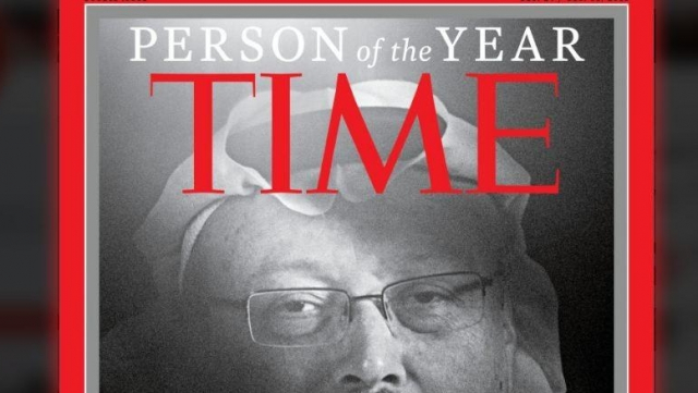 Le journaliste saoudien Jamal Khashogi en une du magazine "Time", le 11 décembre 2018. Le journaliste saoudien Jamal Khashogi en une du magazine "Time", le 11 décembre 2018.