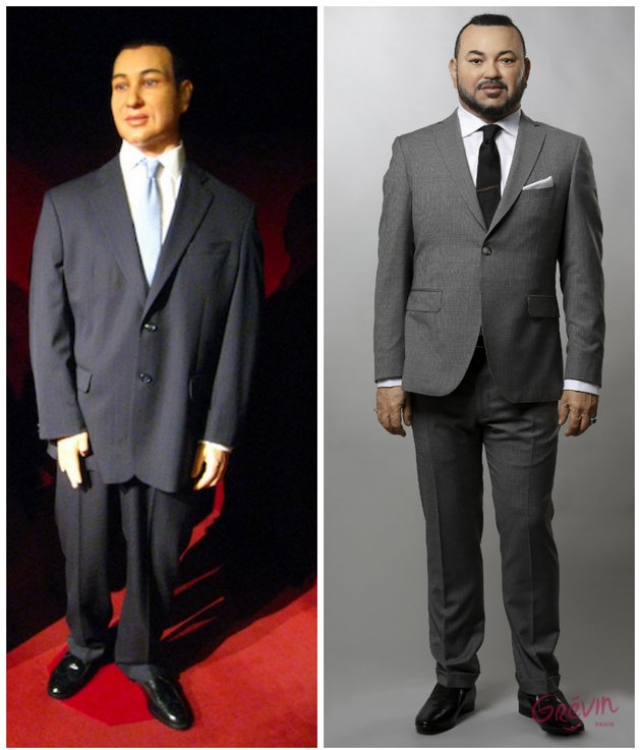 Ancienne version vs nouvelle version de la statue de cire du Roi Mohammed vi au Musée Grévin Ancienne version vs nouvelle version de la statue de cire du Roi Mohammed vi au Musée Grévin