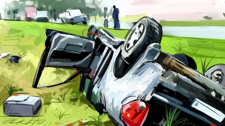 Coloriage Accident De Voiture