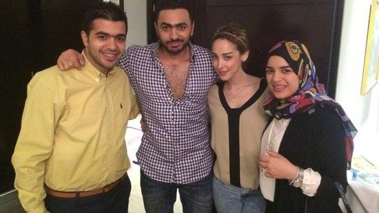 صورة تكذب طلاق تامر حسني وبسمة بوسيل | www.le360.ma