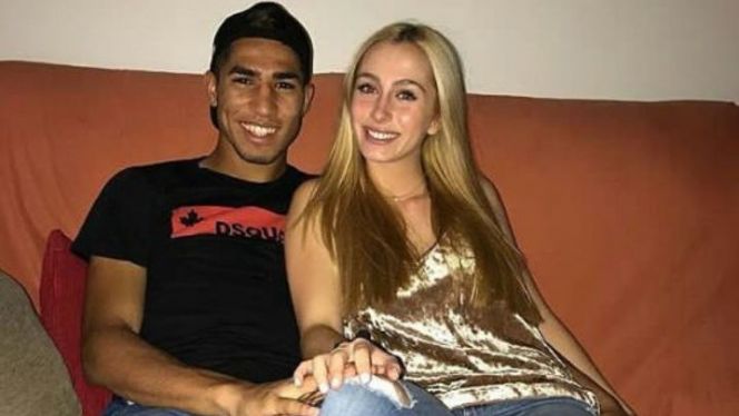 أشرف حكيمي وزوجته أشرف حكيمي وزوجته