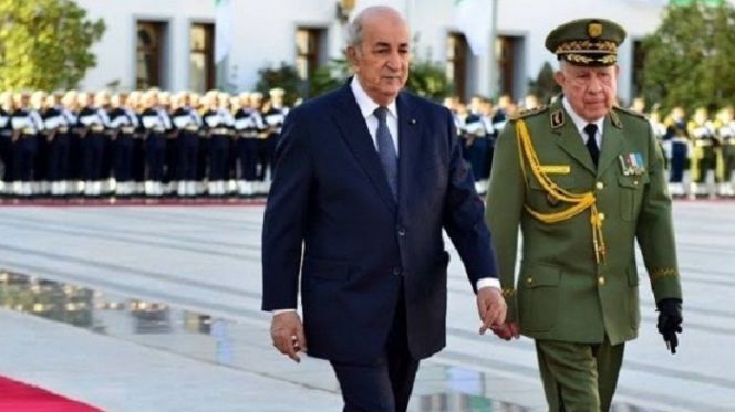 الرئيس الجزائري عبد المجيد تبون، والجنرال سعيد شنقريحة الرئيس الجزائري عبد المجيد تبون، والجنرال سعيد شنقريحة