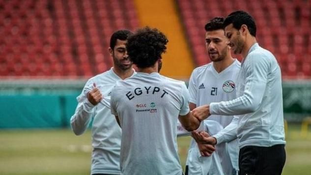 بعض لاعبي منتخب مصر الأول لكرة القدم