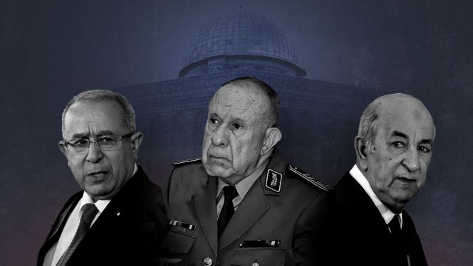 صورة مركبة للرئيس الجزائري عبد المجيد تبون والجنرال سعيد شنقريحة ووزير خارجية البلاد رمطان لعمامرة صورة مركبة للرئيس الجزائري عبد المجيد تبون والجنرال سعيد شنقريحة ووزير خارجية البلاد رمطان لعمامرة