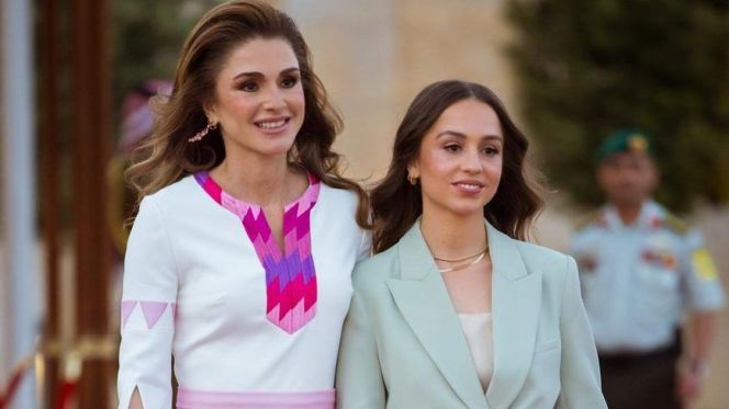الملكة رانيا وابنتها الاميرة إيمان