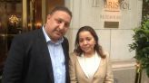 الصحفي محمد واموسي رفقة الأميرة لالة أسماء