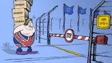 كاريكاتير: لقاح أسترازينيكا يوتر العلاقات بين الاتحاد الأوروبي وبريطانيا