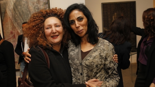 Bouthaina Azami et l'artiste Majdia KHattari