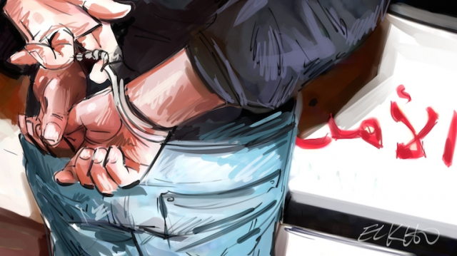 Dessin arrestation menottes Dessin arrestation menottes