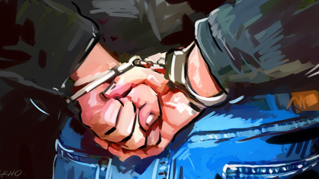 Arrestation menottes Arrestation menottes