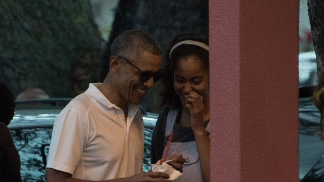 Barack et Malia