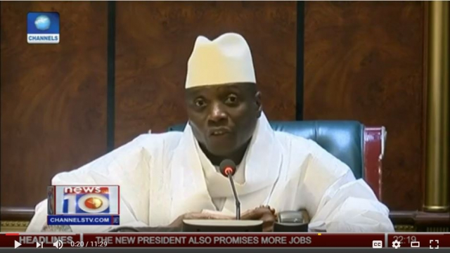 Vidéo. Allocution de Yahya Jammeh à 2h du matin ce samedi annonçant son départ