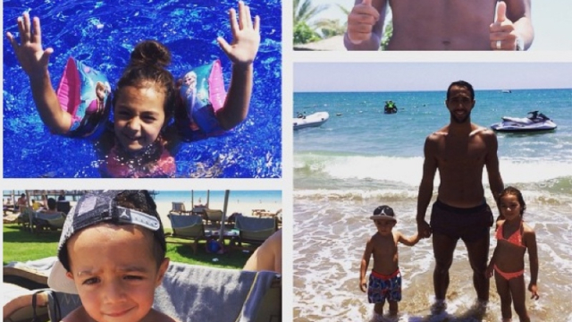 Mehdi Benatia et ses enfants Mehdi Benatia et ses enfants