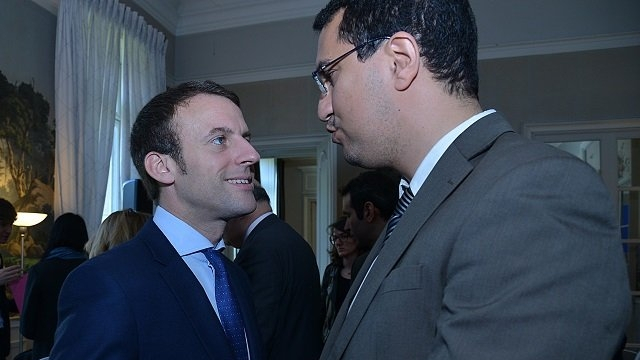 M&#039;jid El Guerrab et Emmanuel Macron 