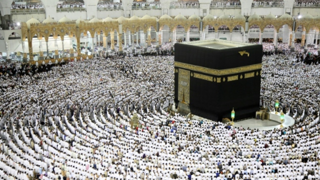 Des pèlerins musulmans à la Grande Mosquée de La Mecque