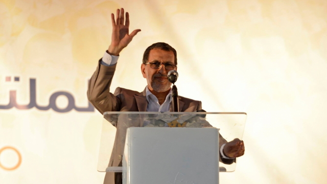 Saâd Eddine El Othmani pupitre Saâd Eddine El Othmani pupitre
