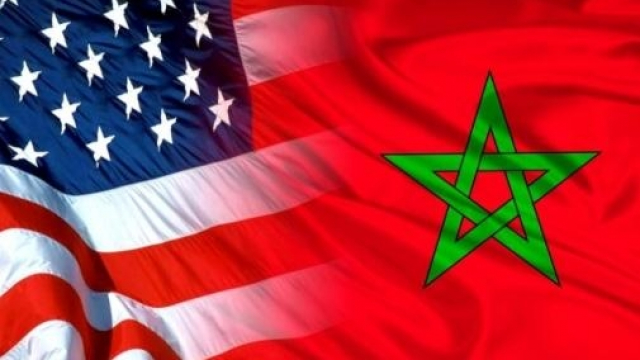 Etats-Unis Maroc drapeaux Etats-Unis Maroc drapeaux