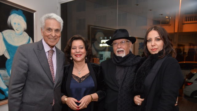 Maitre Mustapha Zine, Madame Aicha Amor, l'artiste Mohamed Melehi et son épouse