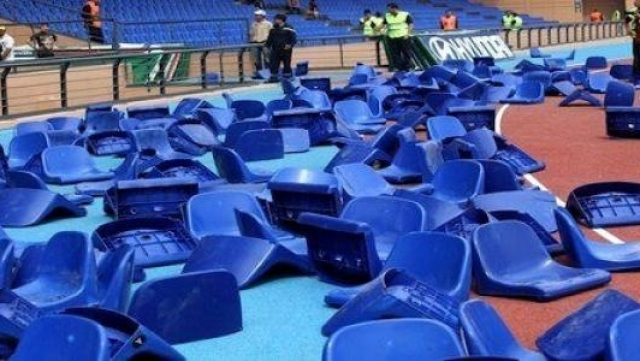Sièges arrachés au Grand stade de Marrakech Sièges arrachés au Grand stade de Marrakech