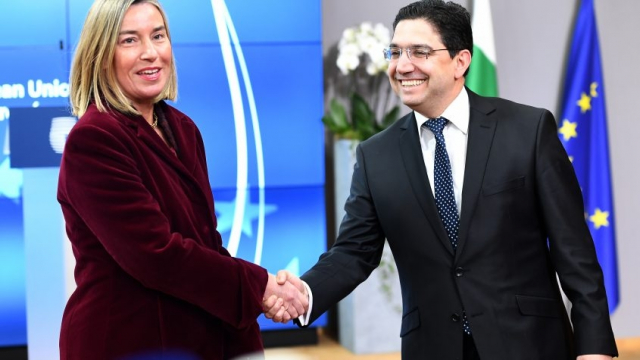 Nasser Bourita et Federica Mogherini. Nasser Bourita et Federica Mogherini.