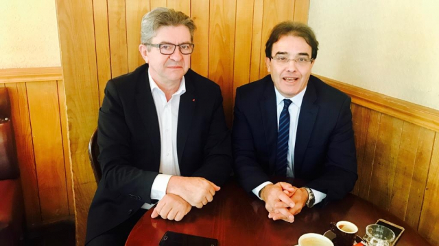 Abdelkrim Benatiq et Jean-Luc Mélenchon Abdelkrim Benatiq et Jean-Luc Mélenchon