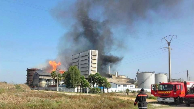 L'usine où l'incendie s'est déclaré à Kénitra L'usine où l'incendie s'est déclaré à Kénitra