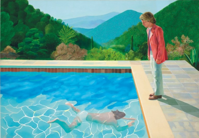 Portrait of an artist (Pool with Two Figures) de David Hockney Portrait of an artist (Pool with Two Figures) de David Hockney
