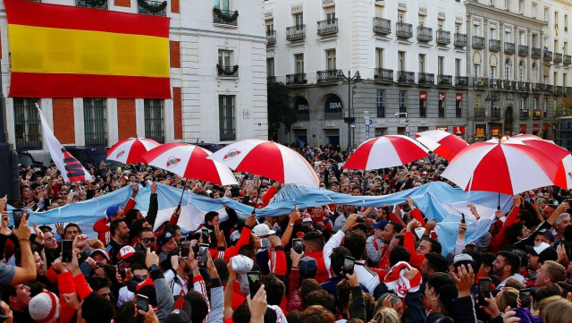 Supporters de River Plate à Madrid Supporters de River Plate à Madrid