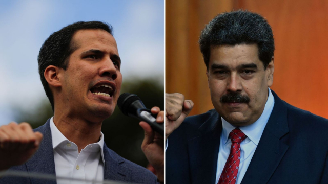 Juan Guaido et Nicolas Maduro Juan Guaido et Nicolas Maduro