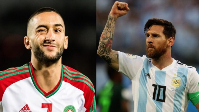 Maroc v Argentine Ziyech v Messi Maroc v Argentine Ziyech v Messi