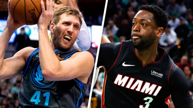 Dwyane Wade et Dirk Novitzki Dwyane Wade et Dirk Novitzki