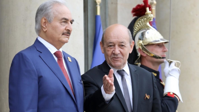 Haftar et Le Drian Haftar et Le Drian
