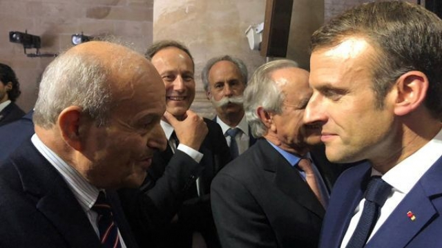 Issad Rebrab et Emmanuel Macron Issad Rebrab et Emmanuel Macron