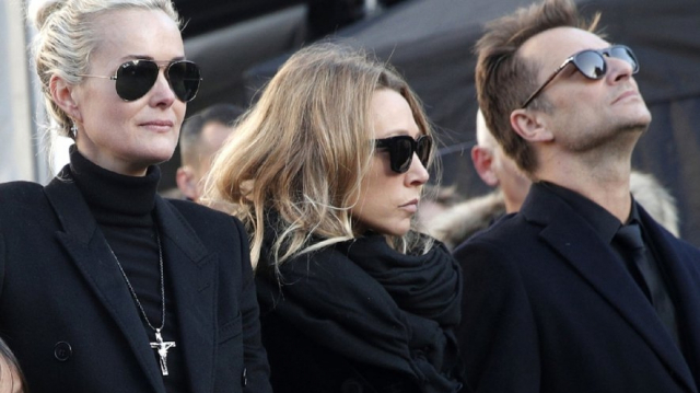 Laeticia, Laura et David Hallyday Laeticia, Laura et David Hallyday