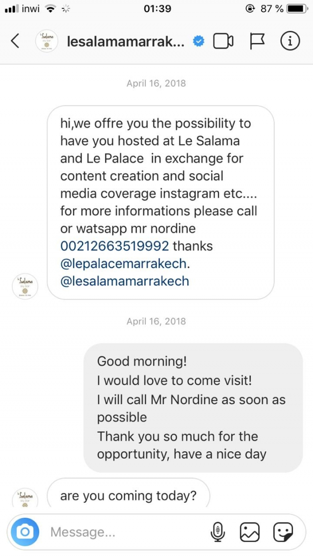 Le message du Salama à Amira Azzouzi Le message du Salama à Amira Azzouzi