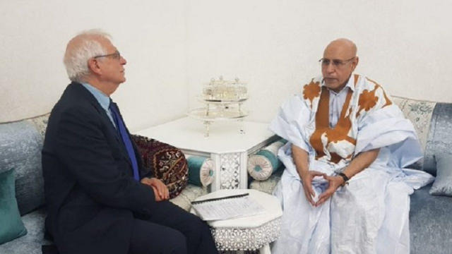 Mohamed ould Cheikh El Ghazouani et Josep Borrell Mohamed ould Cheikh El Ghazouani et Josep Borrell